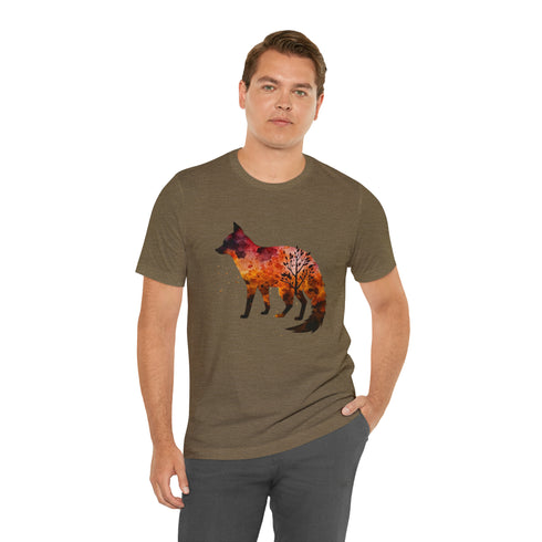 Autumn Fox Silhouette - Short Sleeve Tee